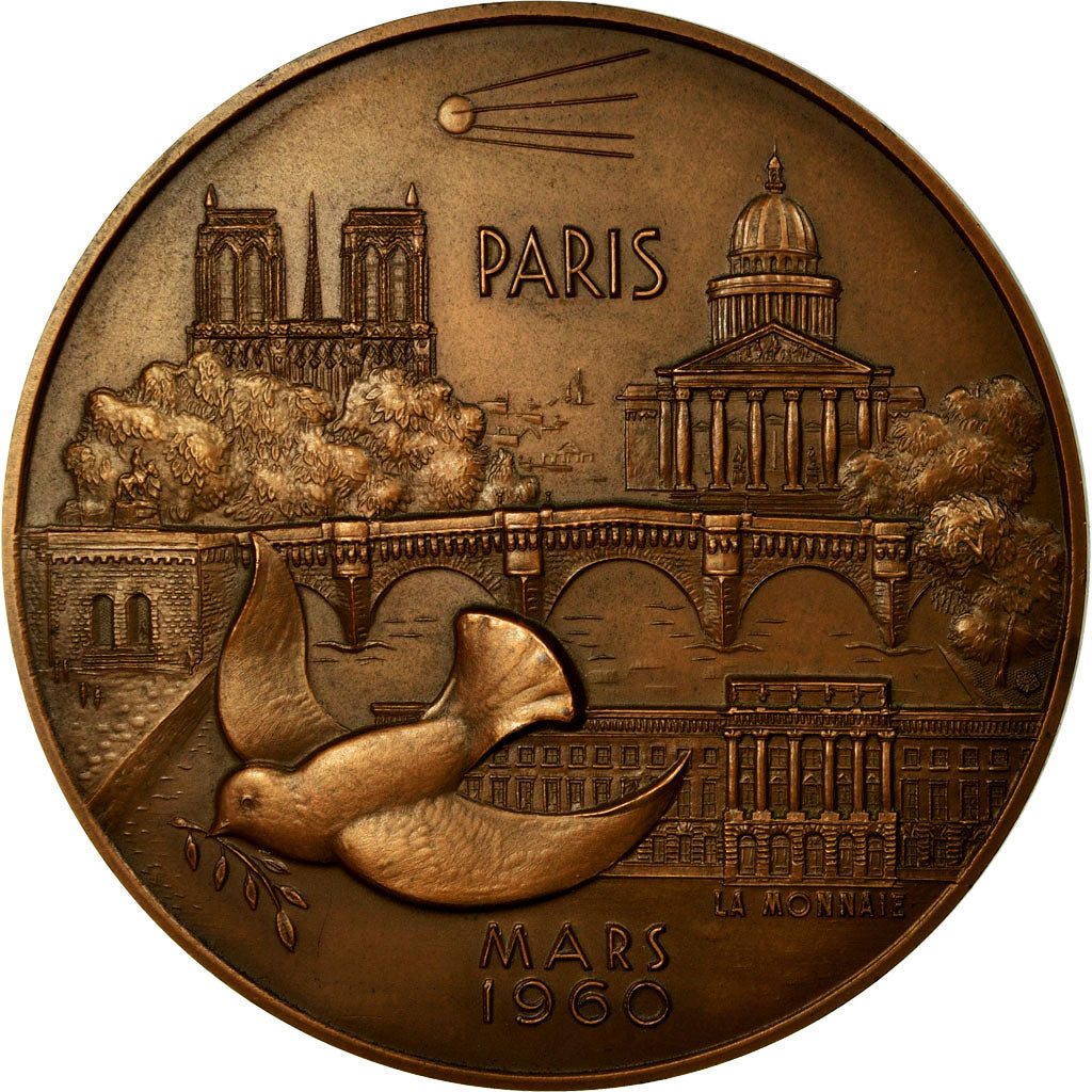 Frankrijk, Medaille, Politique, Visite de Khrouchtchev à Paris, 1960, UNC-