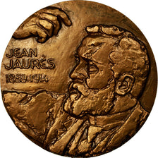 France, Medal, Centenaire de Jean Jaurès, Castres, 1959, Revol, MS(63), Bronze