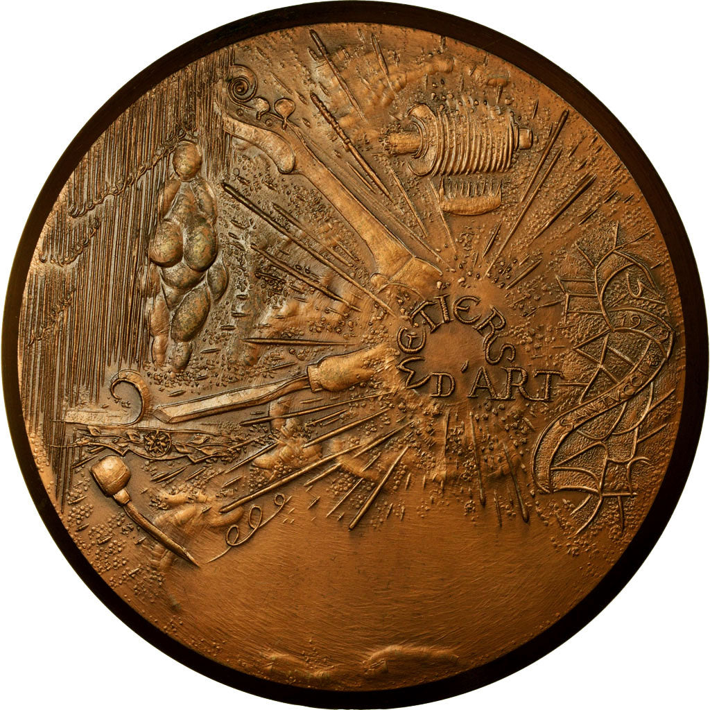 France, Médaille, Métiers d'Art, 1981, Santucci, SPL, Bronze