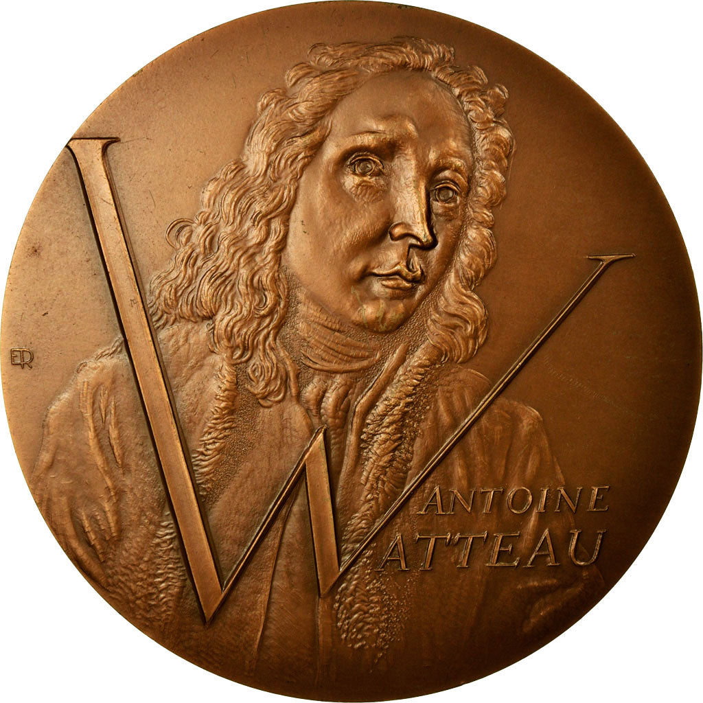France, Medal, Antoine Watteau, Scène Galante, 1978, MS(63), Bronze