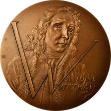 France, Medal, Antoine Watteau, Scène Galante, 1978, MS(63), Bronze