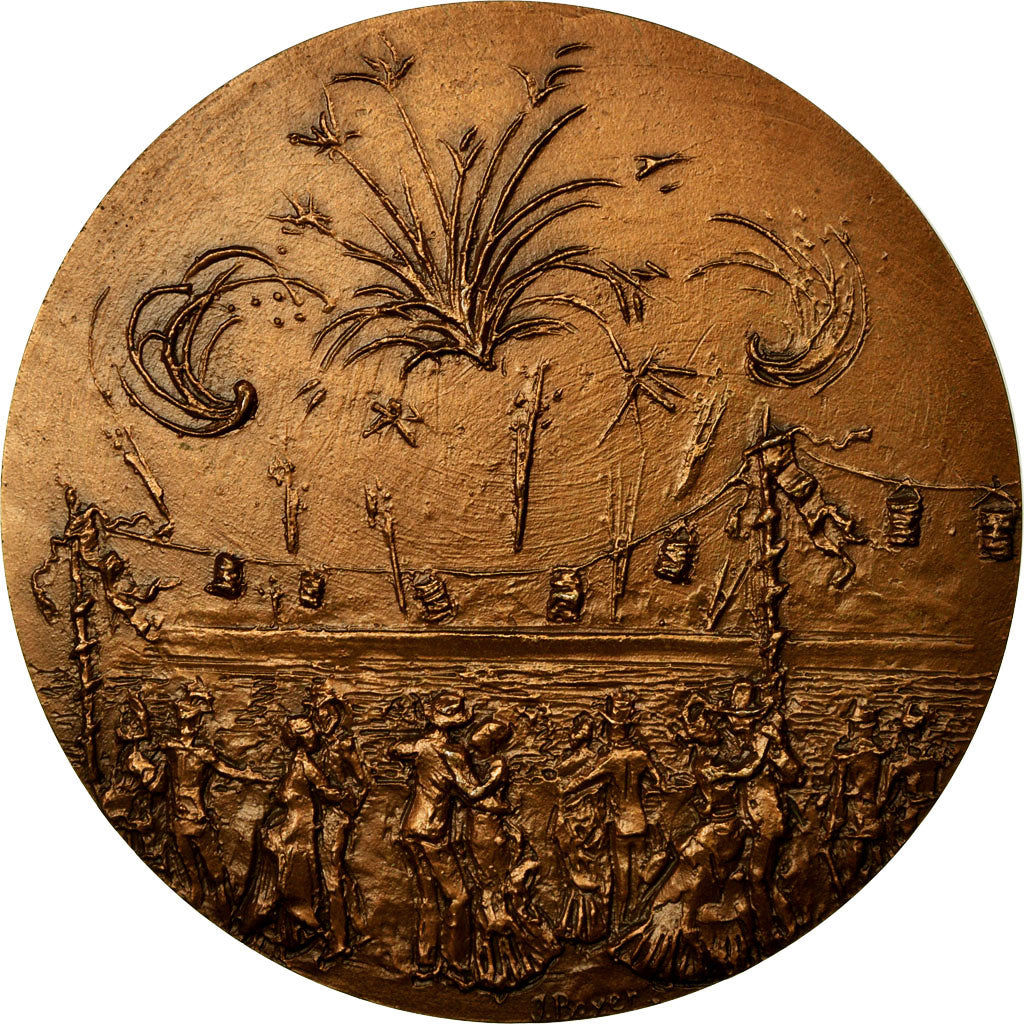 France, Medal, Institution de la Fête Nationale, Jules Grévy, 1983, Boyer