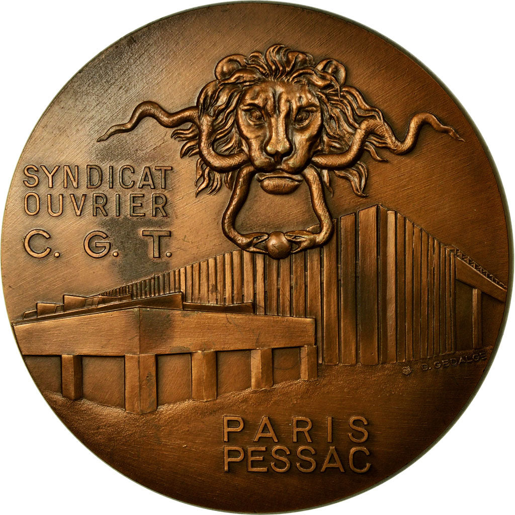 France, Medal, Syndicat des Ouvriers des Monnaies et Médailles, 1980, Gedalge