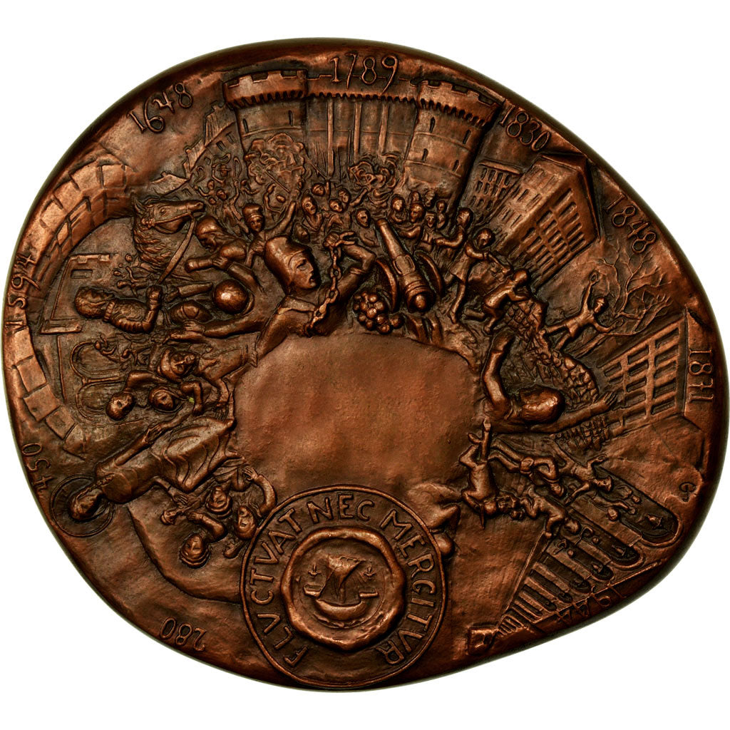 France, Médaille, L'Histoire de Paris, Fluctuat Nec Mergitur, 1974, Roch, SPL