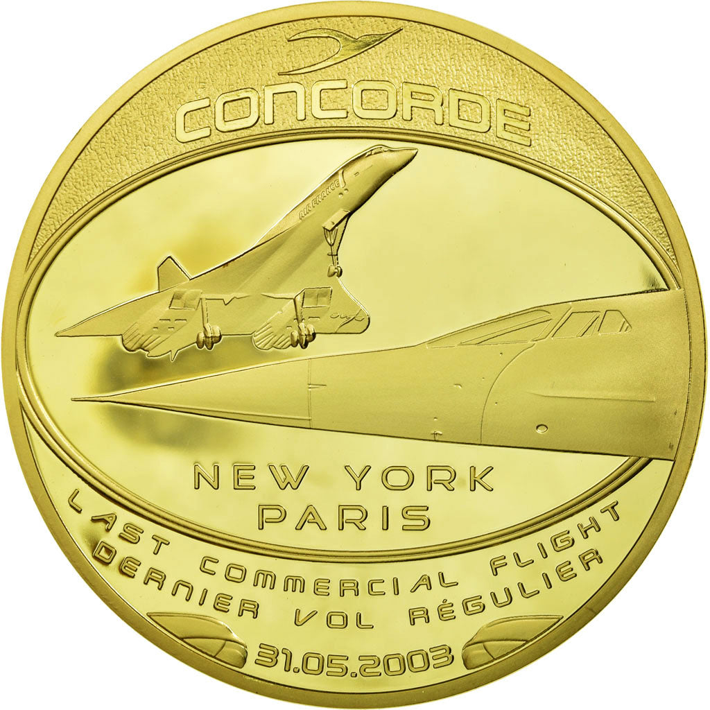 France, Medal, Adieu au Concorde, Dernier Vol New-York/Paris, 2013, MS(65-70)