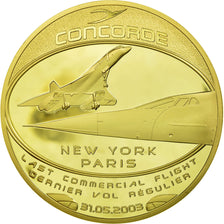 France, Medal, Adieu au Concorde, Dernier Vol New-York/Paris, 2013, MS(65-70)