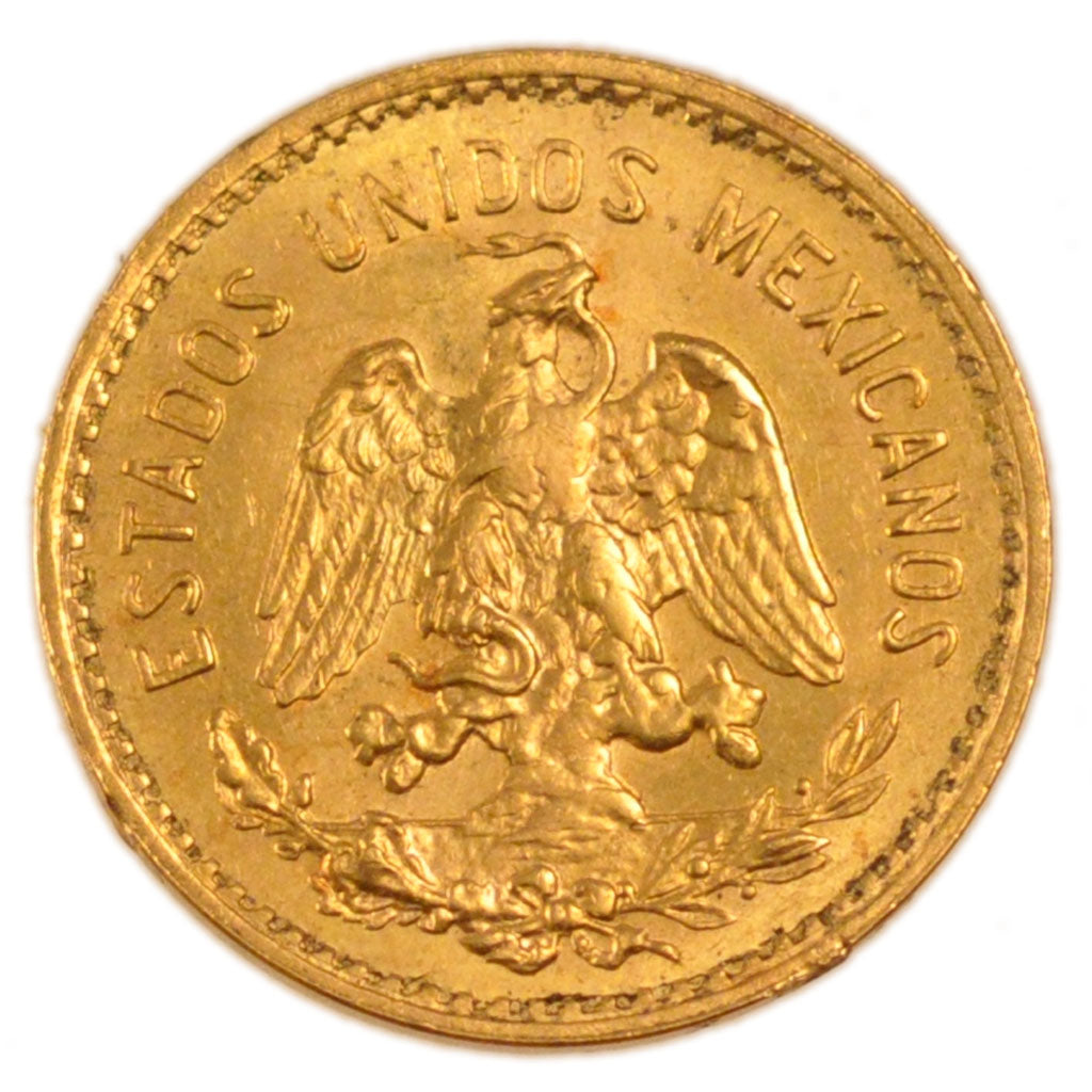 MEXICO, 5 Pesos, 1955, Mexico City, KM #464, AU(55-58), Gold, 19, 4.10