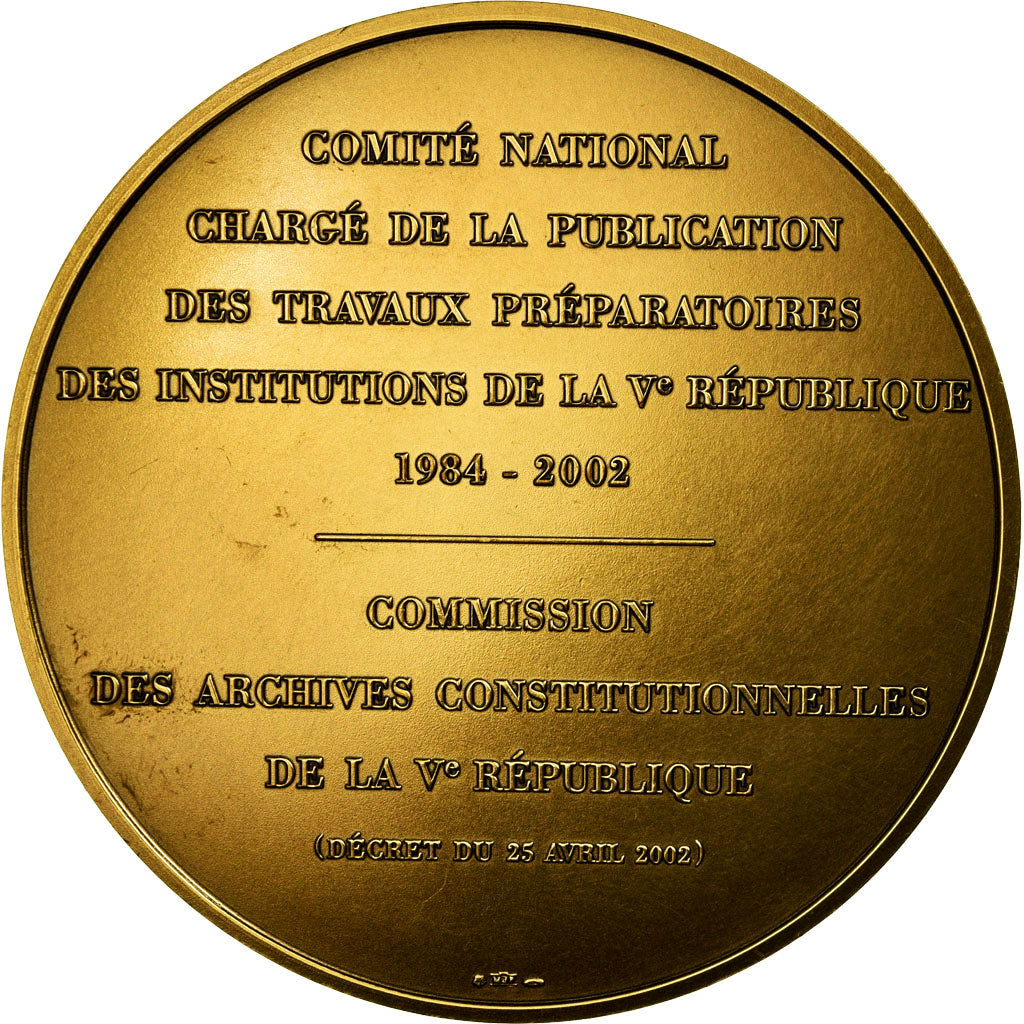 France, Medal, Commission des Archives Constitutionnelles, Vème République