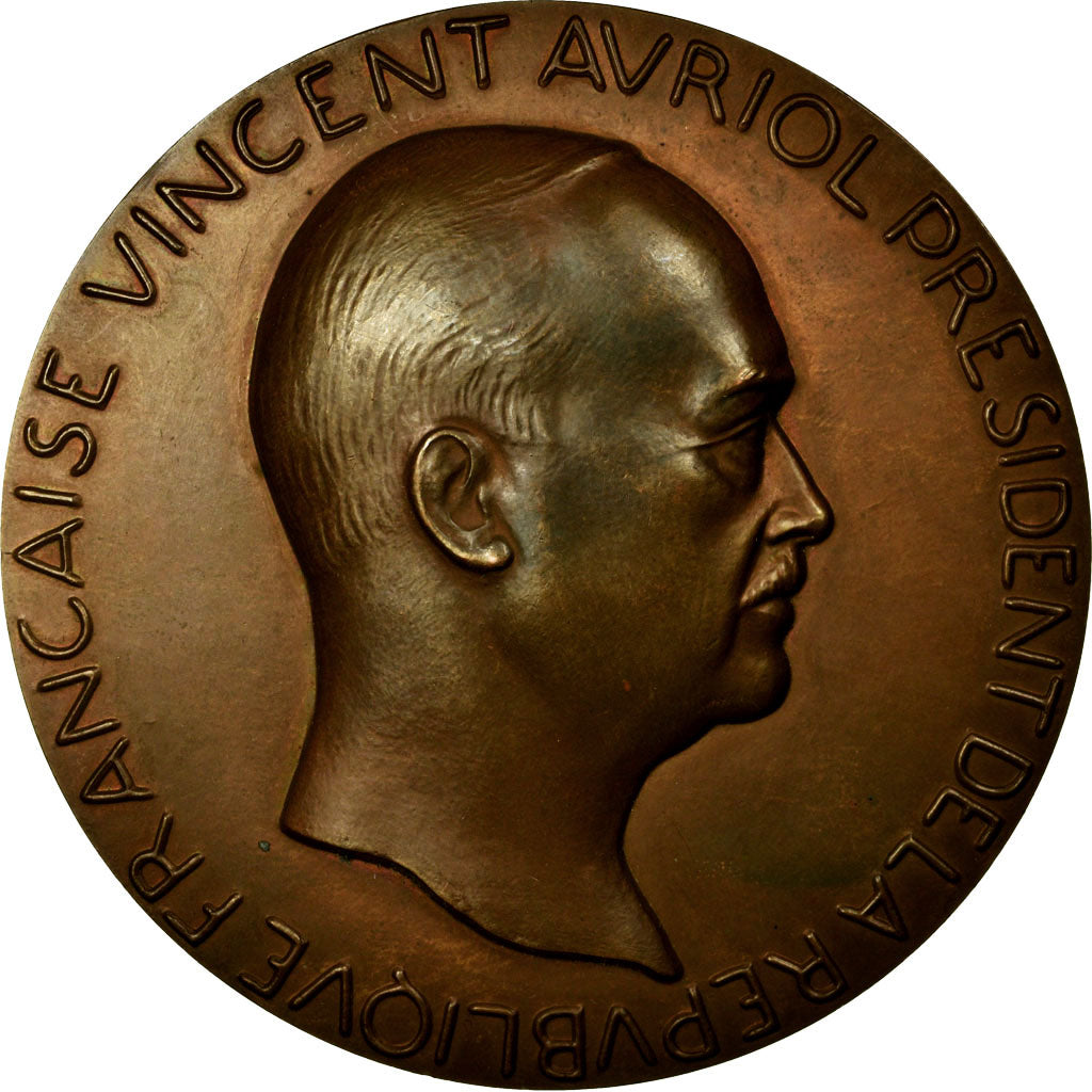 France, Médaille, Vincent Auriol, Président de la République, 1947, Poisson