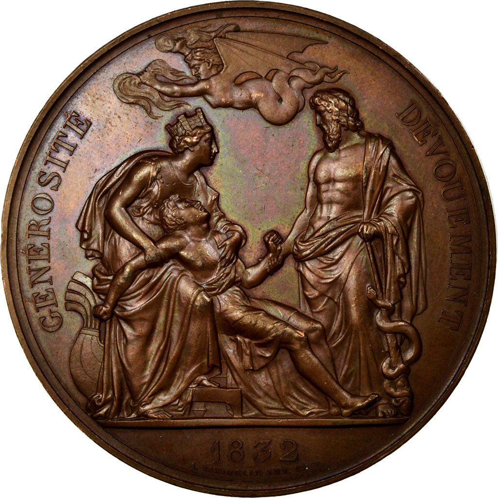 France, Medal, Louis-Philippe Ier, Récompense, Générosité, Dévouement