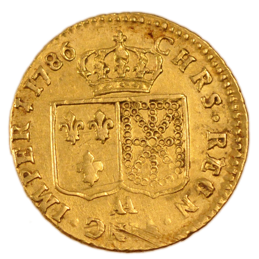 FRANCE, Louis d'or à la tête nue, Louis d'Or, 1786, Metz, AU(50-53), Gold, Gadou