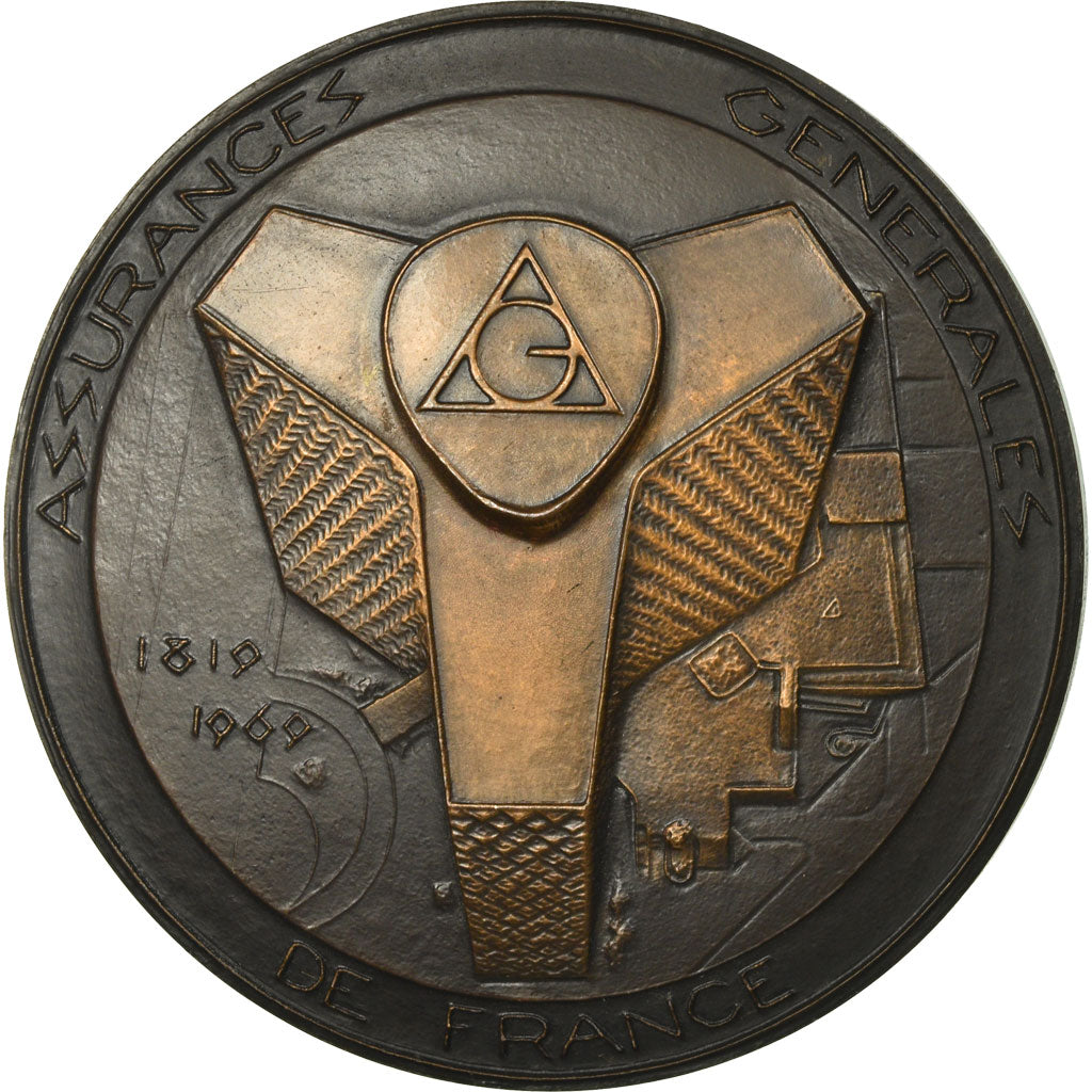 France, Medal, Assurances Générales de France, Monnaies Romaines, 1970