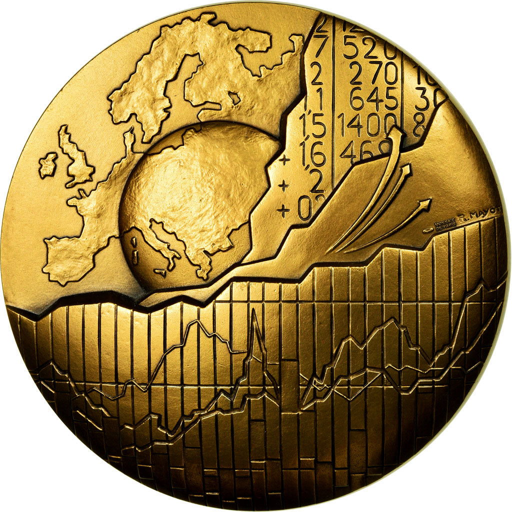 Francia, medaglia, Banques, Commissions des Opérations de Bourse, 1997, Mayot
