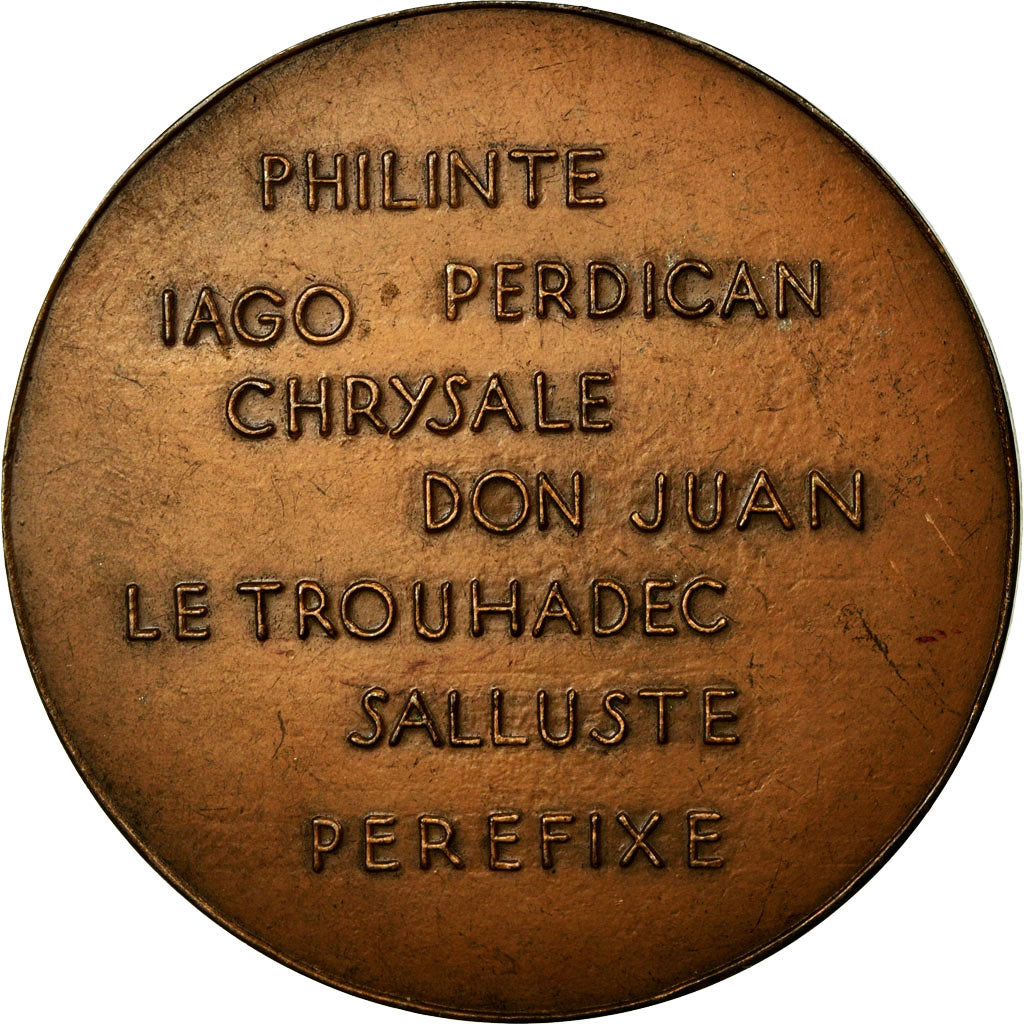 France, Medal, Jean Debucourt, Comédie Française, EF(40-45), Bronze