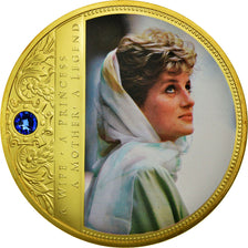 United Kingdom , Médaille, Portraits de la Princesse Diana, FDC, Copper Gilt