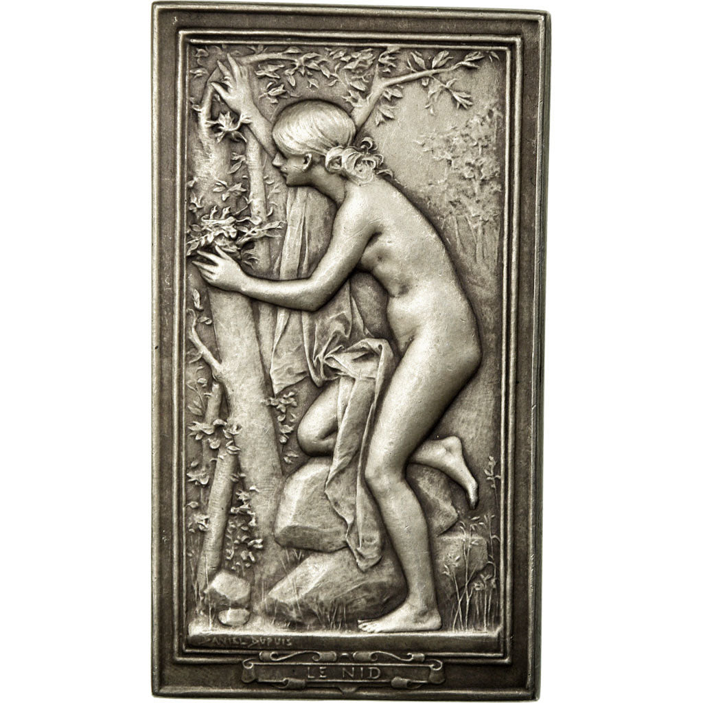 France, Medal, Art Nouveau, Le Nid, Dupuis.D, AU(55-58), Silver