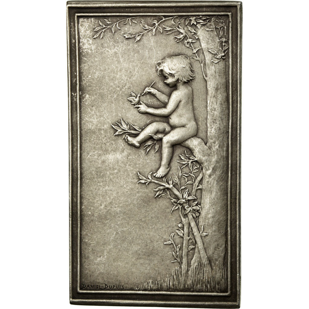 France, Medal, Art Nouveau, Le Nid, Dupuis.D, AU(55-58), Silver