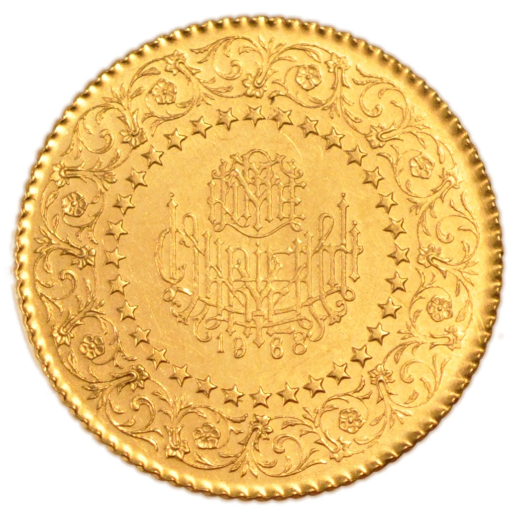 Turkey, 50 Kurush, 1968, MS(60-62), Gold, 3.60