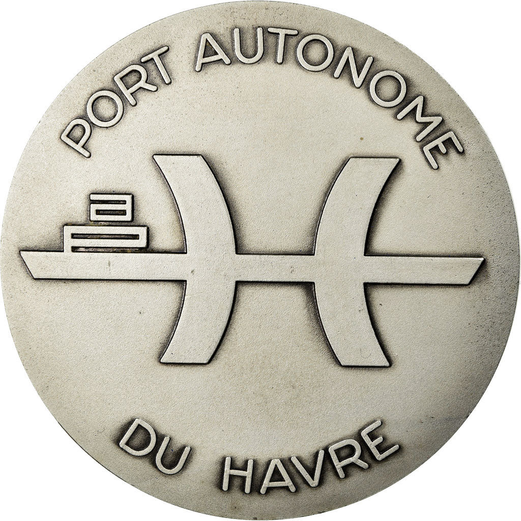 France, Medal, Port Autonome du Havre, MS(60-62), Silvered bronze