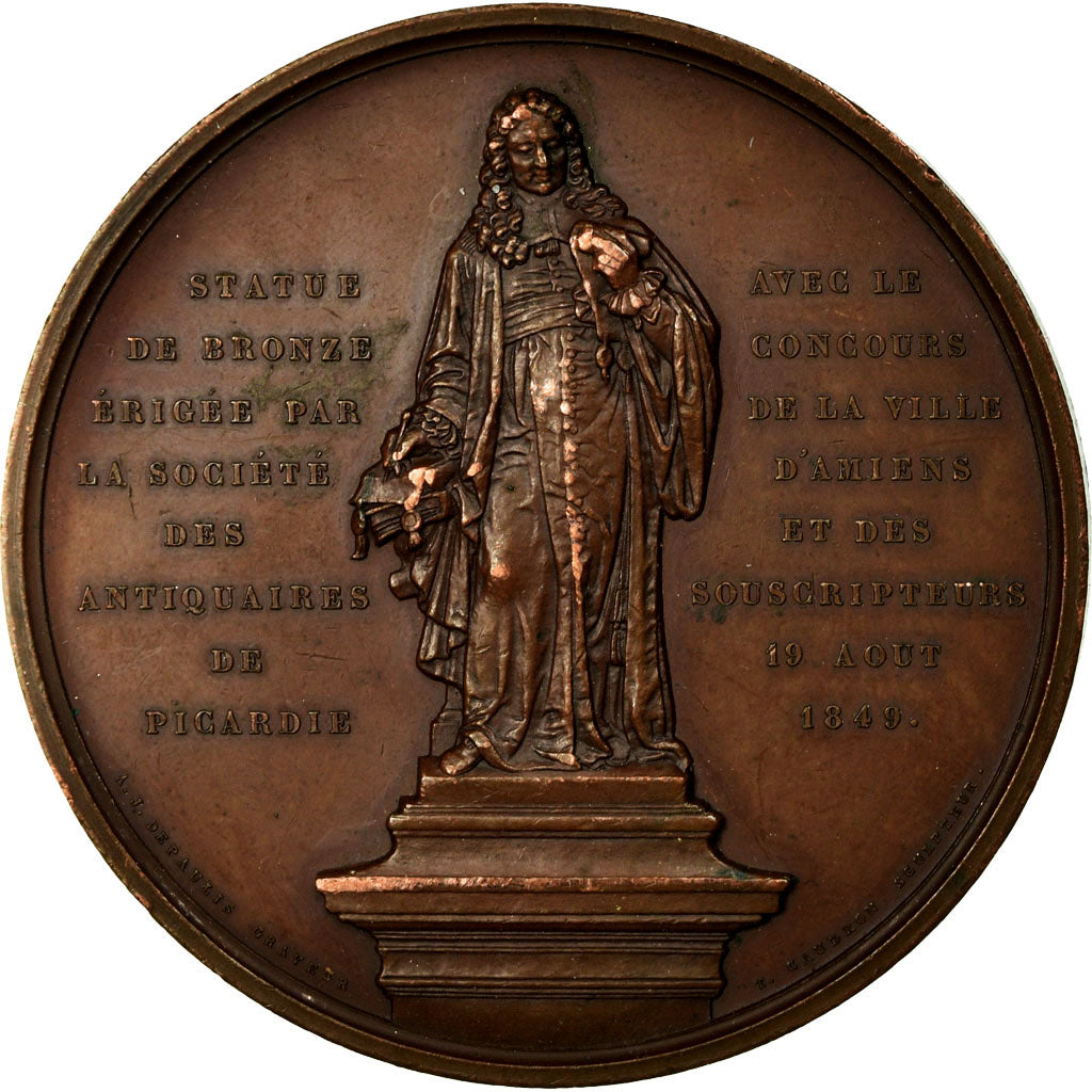 Frankreich, Medaille, Dufresne du Cange, Société des Antiquaires de Picardie