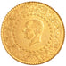 Turkey, 50 Kurush, 1969, MS(60-62), Gold, 3.50