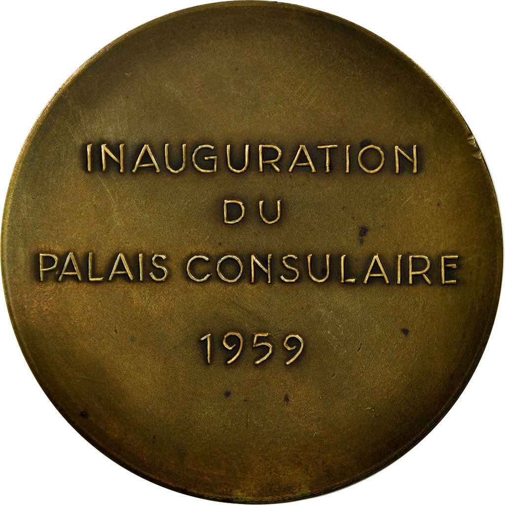 France, Medal, Chambre de Commerce d'Ajaccio, Inauguration du Palais Consulaire
