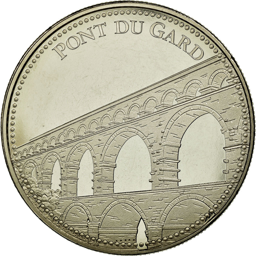 France, Medal, Pont du Gard, Nîmes, MS(65-70), Copper-nickel