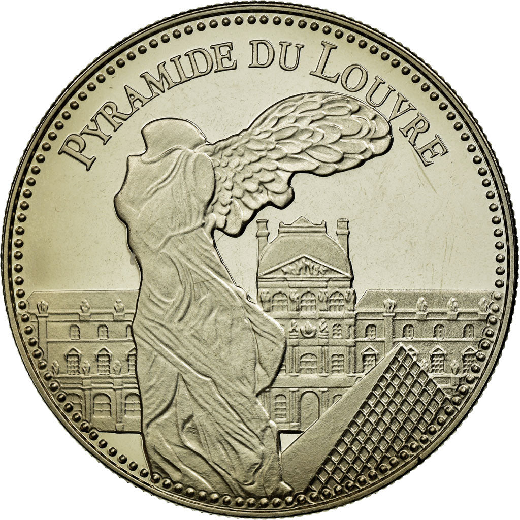 France, Medal, La Pyramide du Louvre, MS(65-70), Copper-nickel