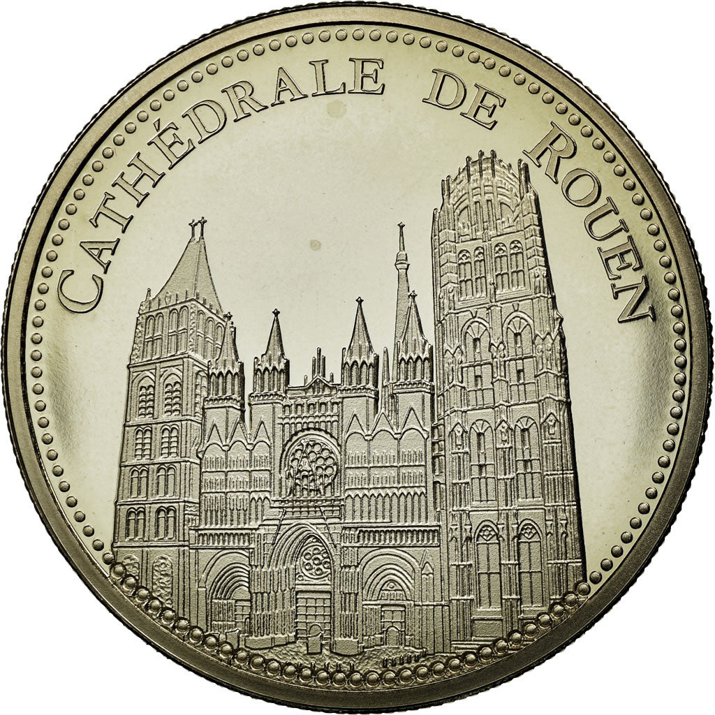 France, Medal, 76/ Cathédrale Notre-Dame - Rouen, MS(65-70), Copper-nickel
