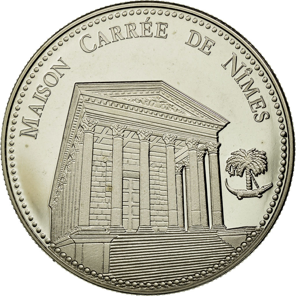 France, Médaille, La Maison Carrée de Nimes, FDC, Copper-nickel