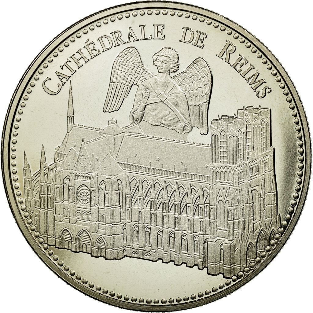France, Médaille, Cathédrale Notre-Dame, Reims, FDC, Copper-nickel
