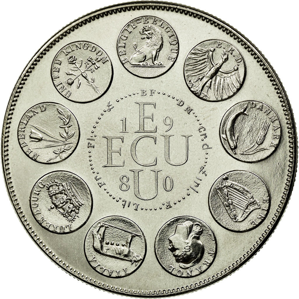 France, Medal, Ecu Europa, Europe Assise, 1980, Rodier, MS(65-70), Copper-nickel