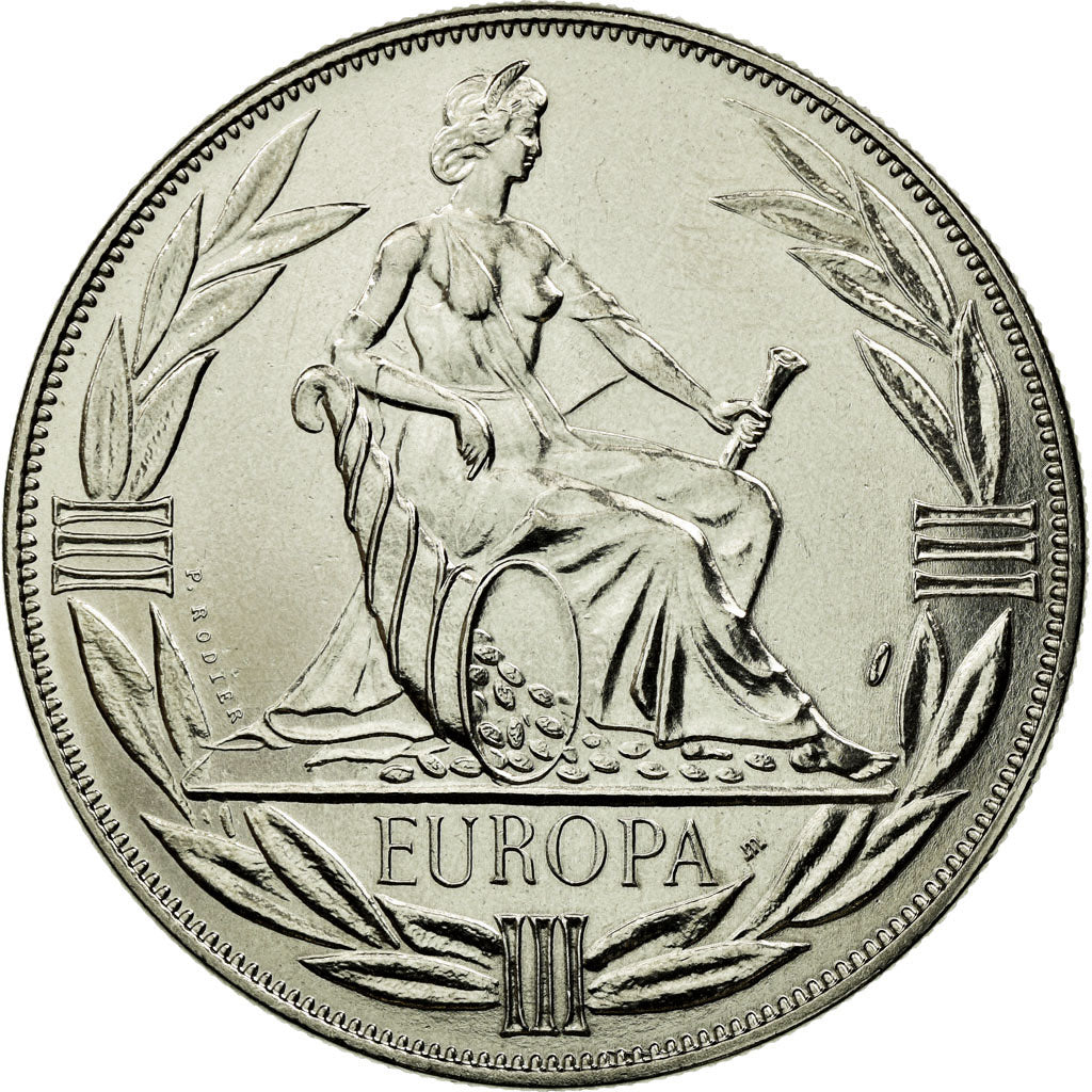 France, Medal, Ecu Europa, Europe Assise, 1980, Rodier, MS(65-70), Copper-nickel