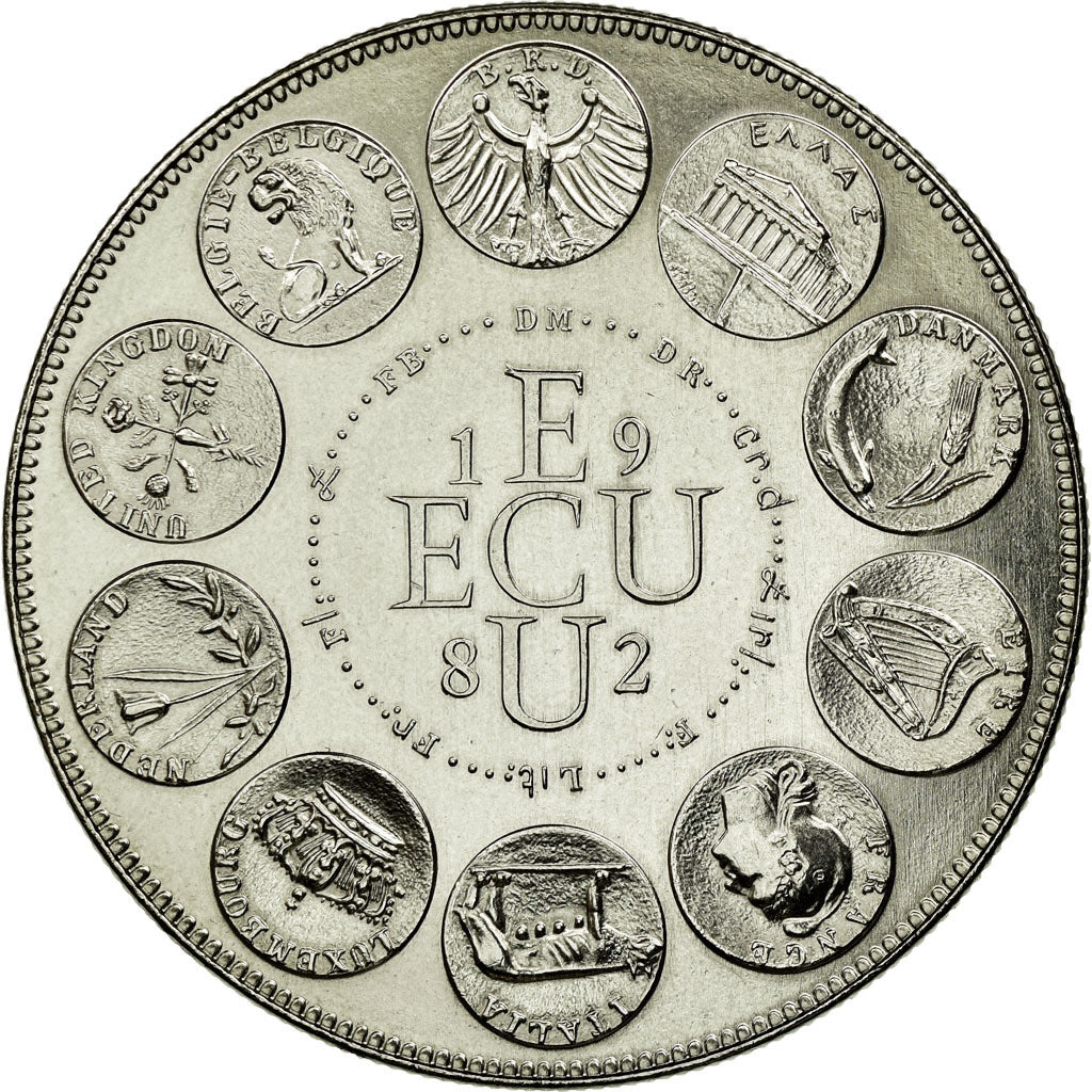 France, Medal, Ecu Europa, Europe Assise, 1982, Rodier, MS(65-70), Copper-nickel