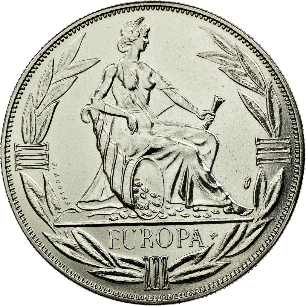 France, Medal, Ecu Europa, Europe Assise, 1982, Rodier, MS(65-70), Copper-nickel