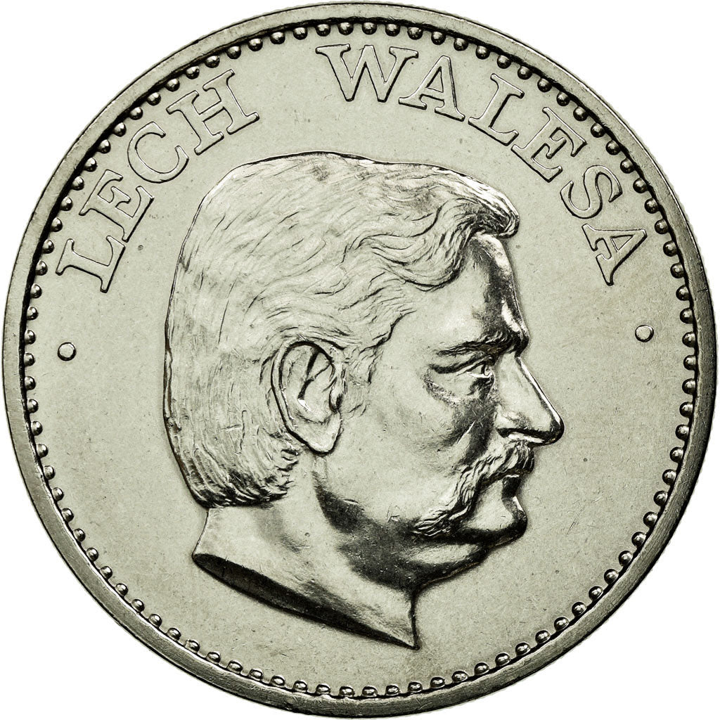 France, Medal, Les grands destins du XXeme siècle, Lech Walesa, MS(65-70)