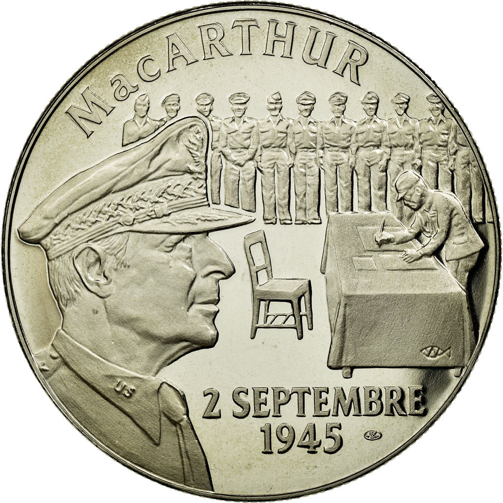 France, Medal, Seconde Guerre Mondiale, Mac Arthur, MS(65-70), Copper-nickel