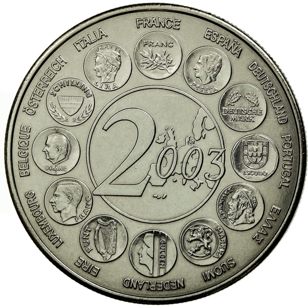 France, Medal, L'Europe des XV, Essai, 2003, MS(65-70), Copper-nickel
