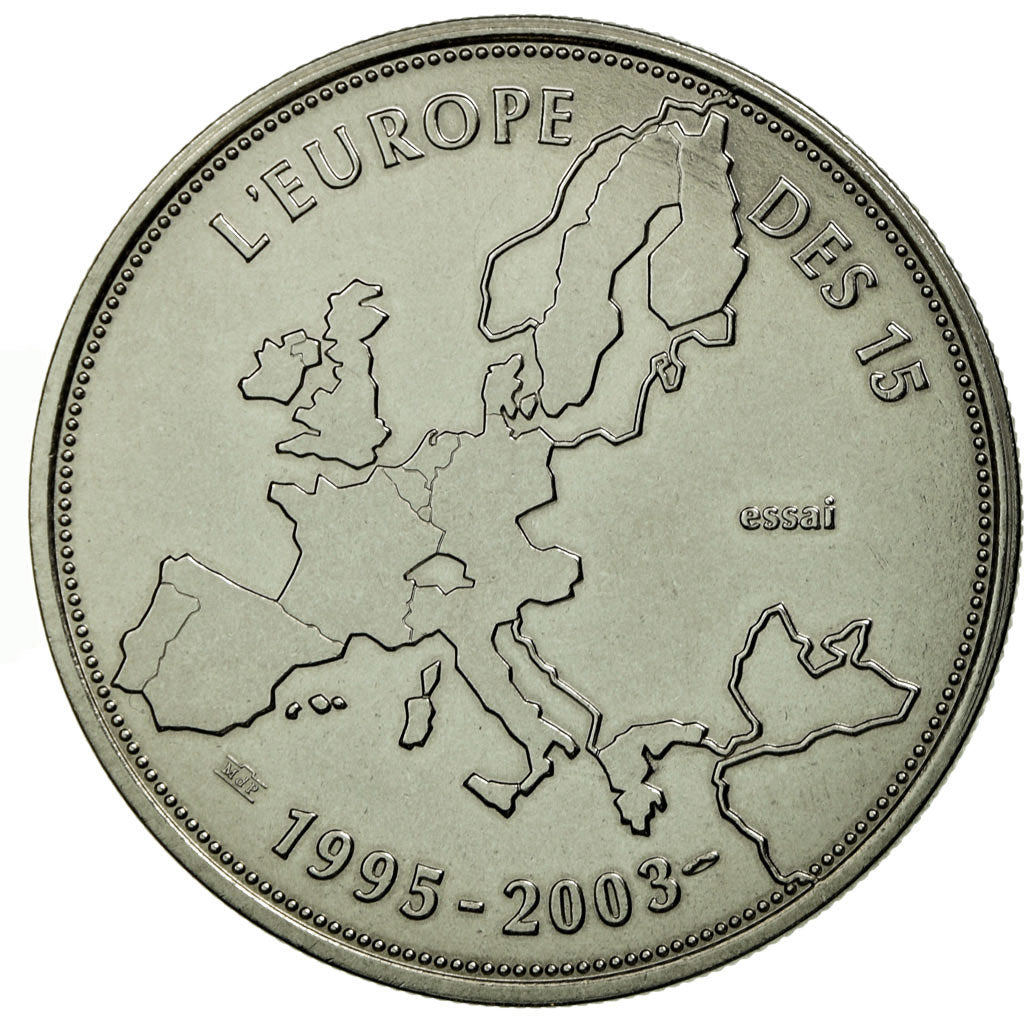 France, Medal, L'Europe des XV, Essai, 2003, MS(65-70), Copper-nickel
