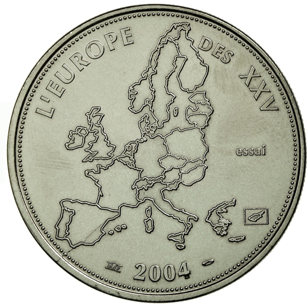 France, Médaille, L'Europe des XXV, Essai, 2004, FDC, Copper-nickel