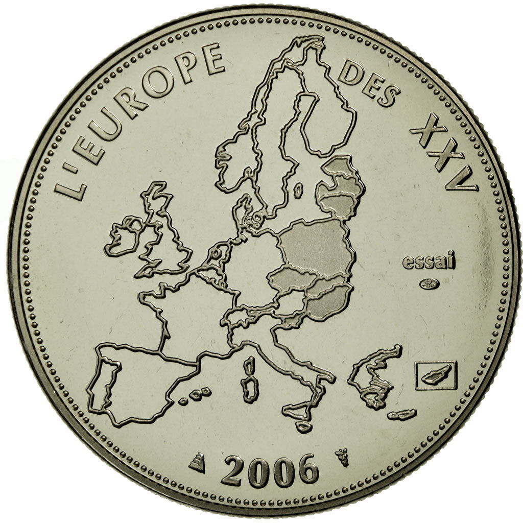 France, Medal, L'Europe des XXV, Essai, 2006, MS(65-70), Copper-nickel