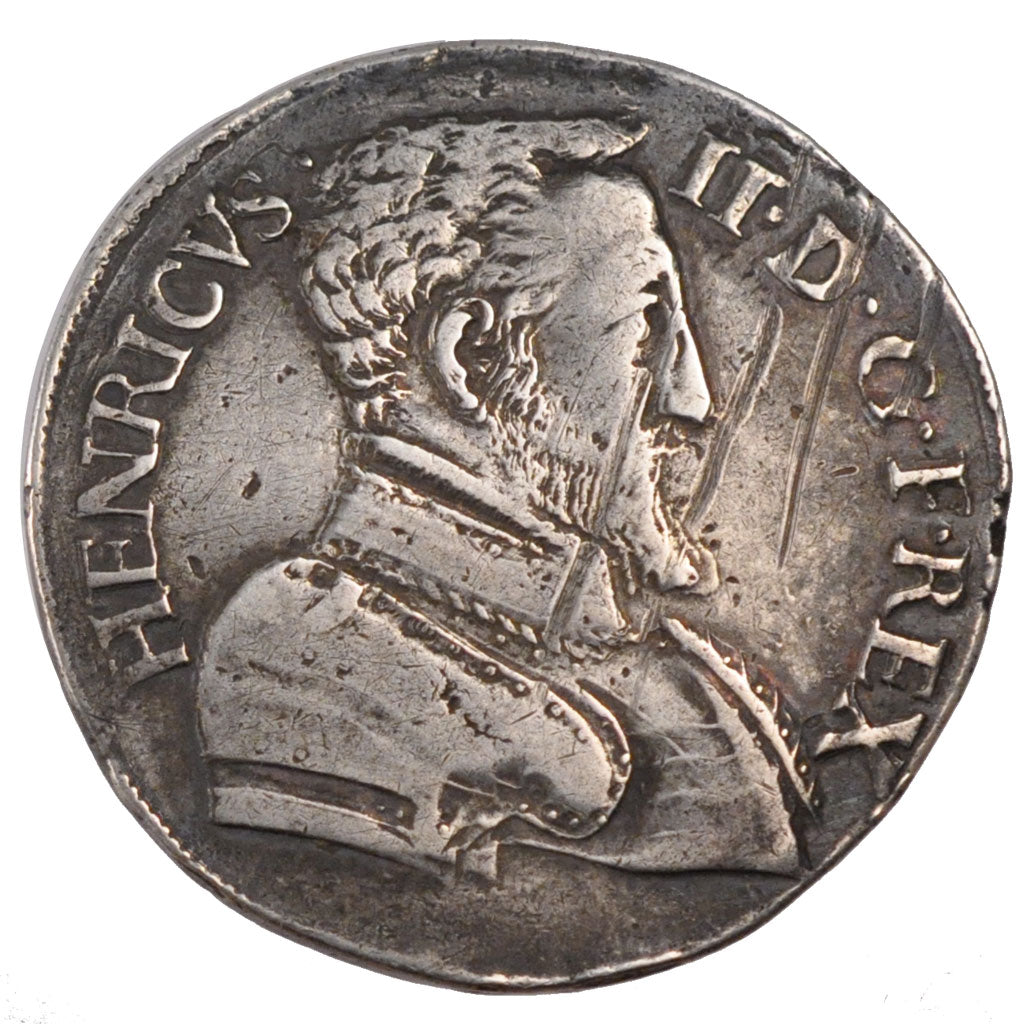 FRANCE, Teston, 1552, Paris, AU(50-53), Silver, Duplessy #983, 9.40