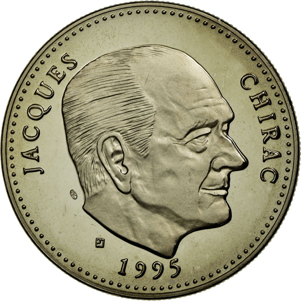 France, Medal, Ve République, Jacques Chirac, MS(65-70), Copper-nickel