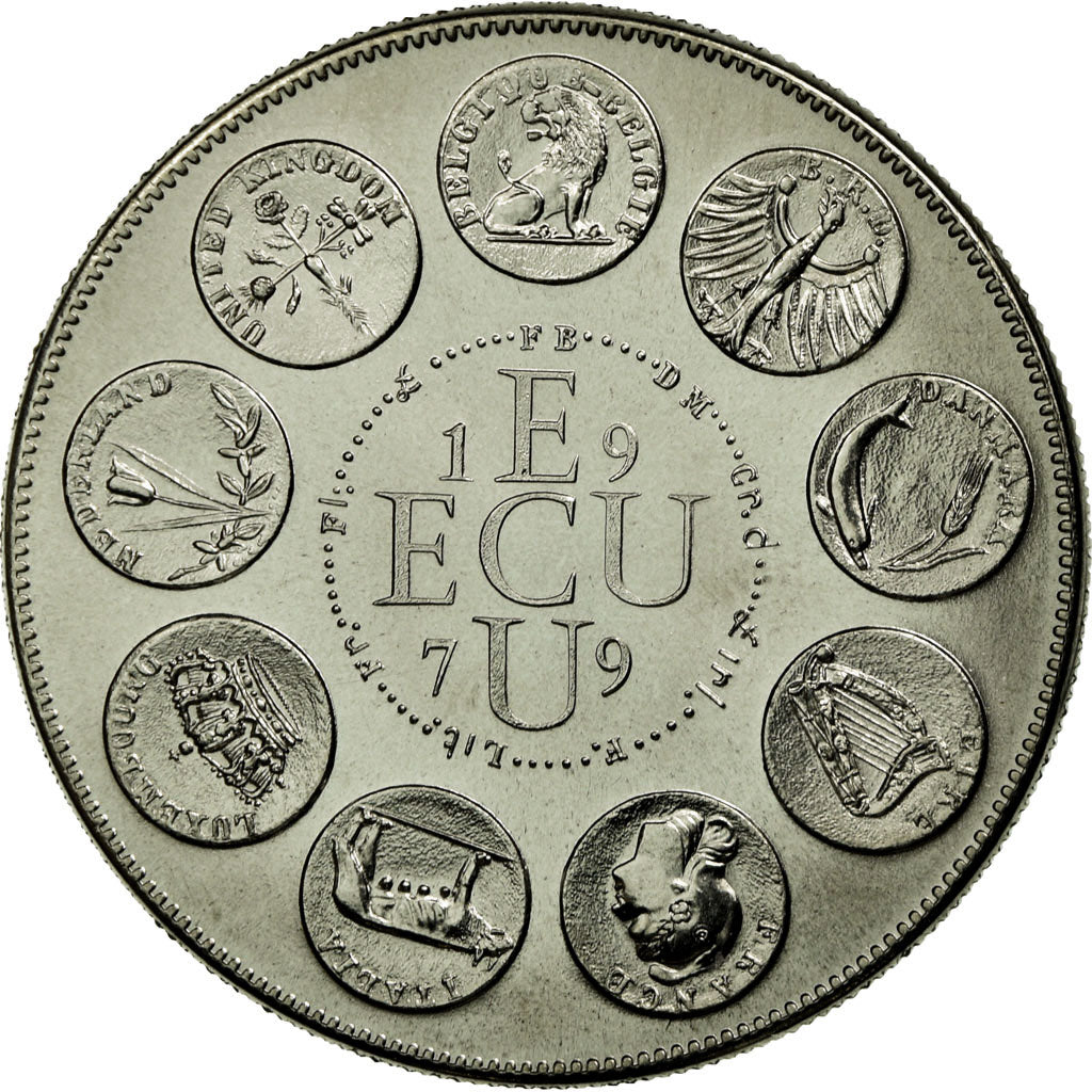 France, Medal, Ecu Europa, 1979, Rodier, MS(65-70), Copper-nickel