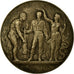 France, Medal, Prix de Gymnastique, Offert par René Coty, Borrel.A, AU(50-53)