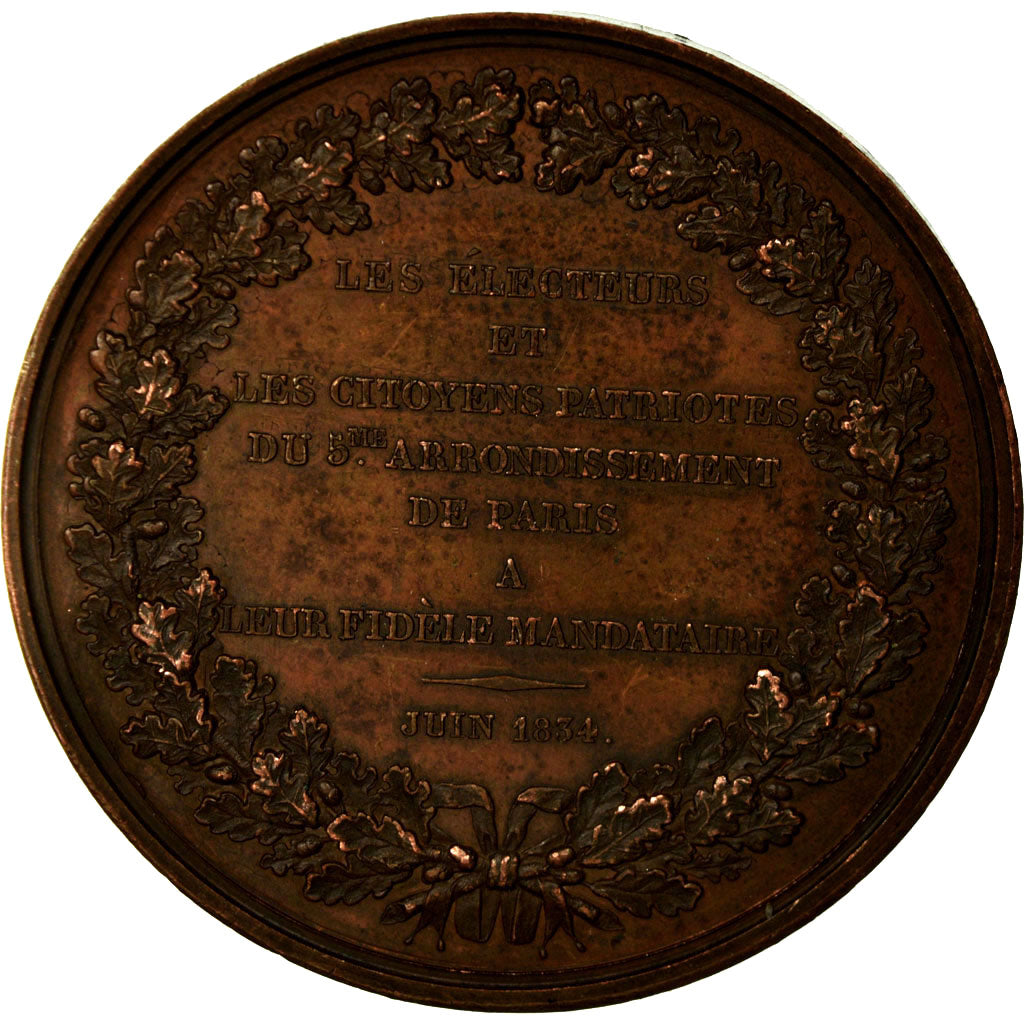 France, Médaille, Louis-Philippe Ier, Eusèbe Salverte, Elu Député, Paris