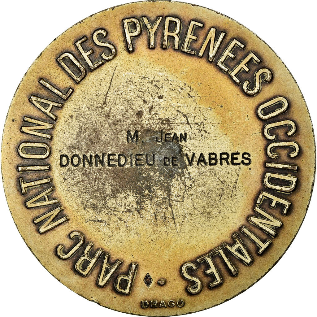 Francia, medaglia, Parc National des Pyrénées, Béarn-Bigorre, MB+, Argento