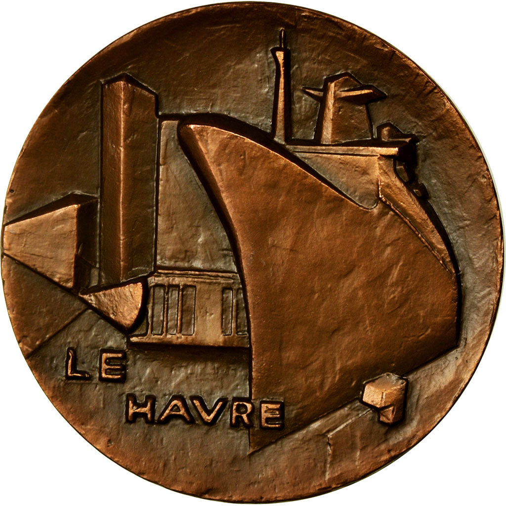 France, Médaille, Comité des Fêtes, Le Havre, 1987, Lelandais, SPL, Bronze