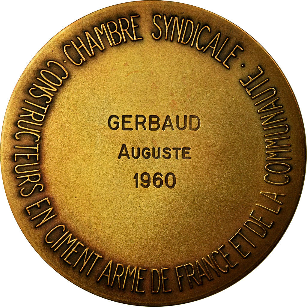 France, Medal, Industrie, Constructeurs en Ciment Armé de France, 1960