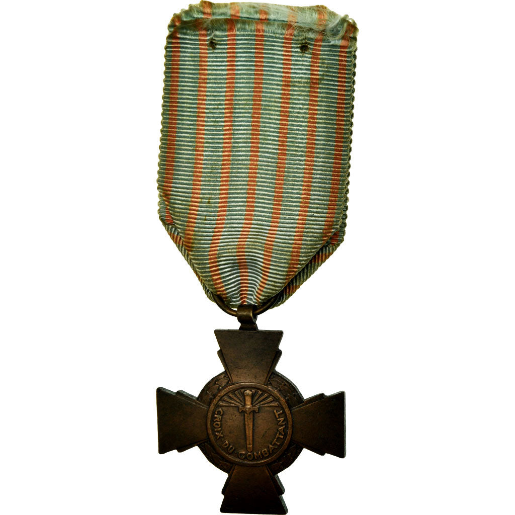 France, Croix du Combattant, Medal, 1914-1918, Very Good Quality, Bronze, 36